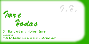 imre hodos business card